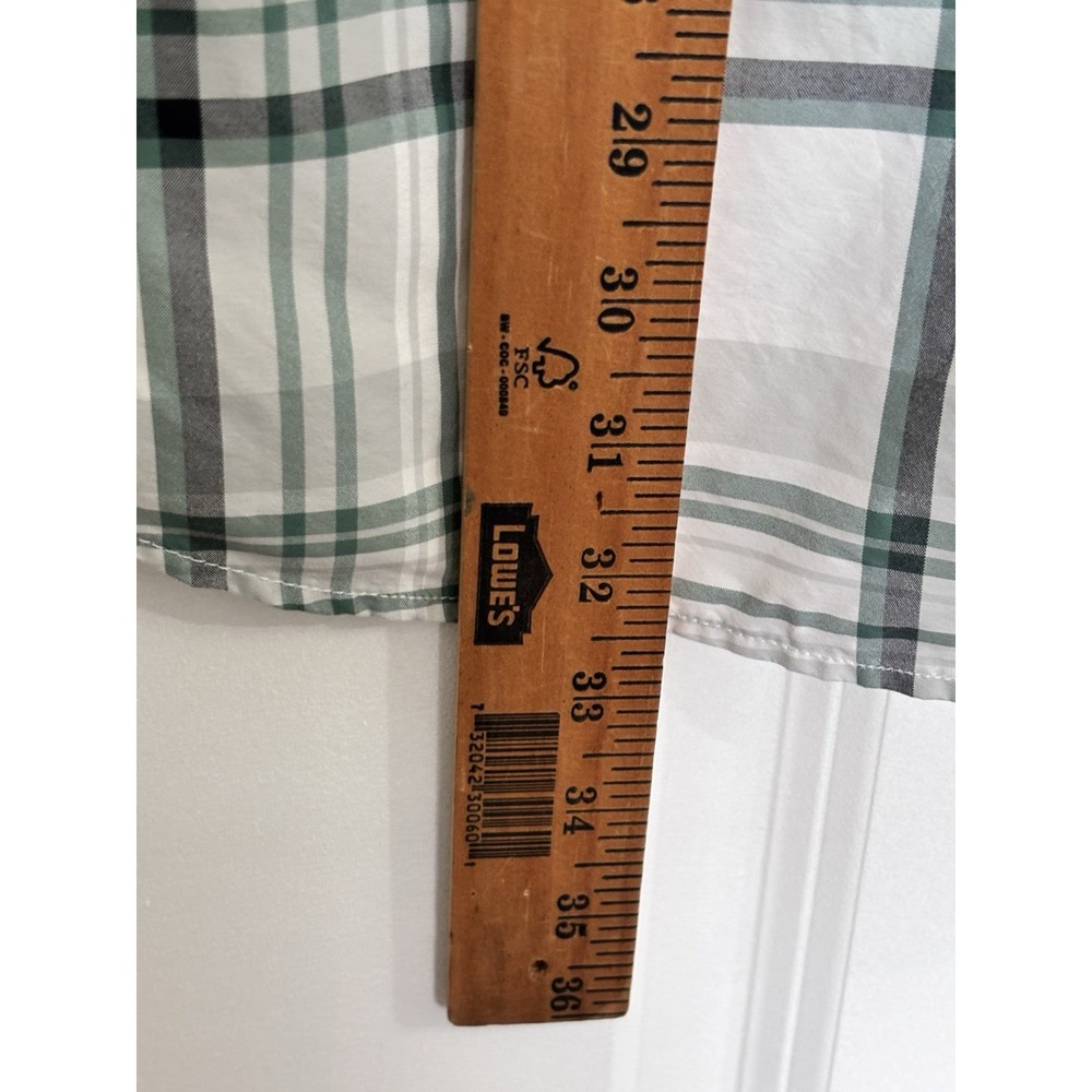 Columbia PFG Super Bahama Shirt Mens Large Green Plaid Short Sleeve Omni-Shade - Picture 10 of 10